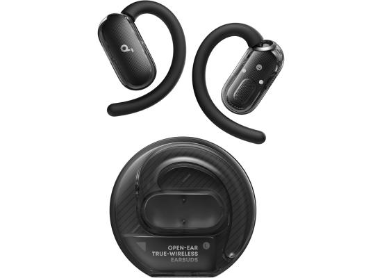 Anker Soundcore V40i, Open-Ear Headphones, Clear Design, Lidless Case, 4 Adjustable Positions for Every Ear Size, Richer Bass, IP55, 21H Playtime, AI Clear Calls, Bluetooth 5.4, App Control - Black